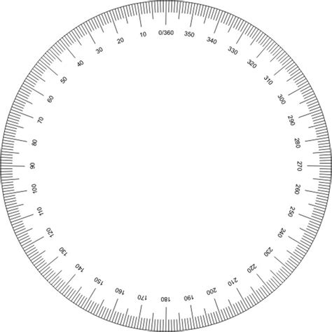 360 Degree Protractor Printable - ClipArt Best