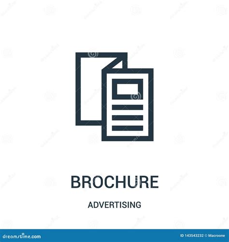 Brochure Icon Vector from Advertising Collection. Thin Line Brochure ...