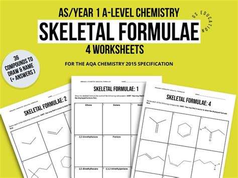 Skeletal formula A level Chemistry worksheets | Teaching Resources ...