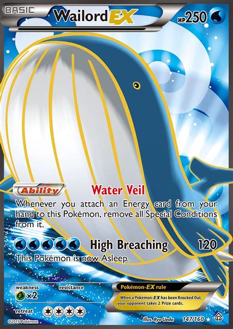 Wailord EX | Pokemon card pictures, Pokemon cards, Cool pokemon cards