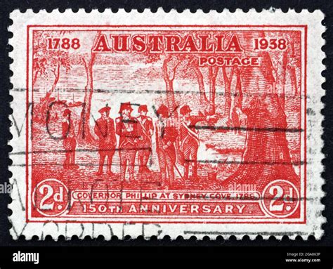 AUSTRALIA - CIRCA 1937: a stamp printed in the Australia shows Governor ...