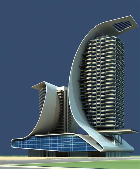 Architecture 510 Hotel Building 3D Model