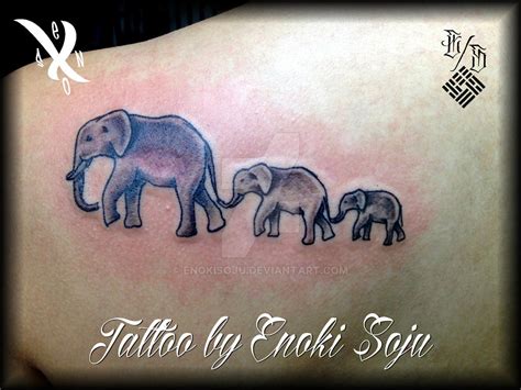 3 Elephants Tattoo by Enoki Soju by enokisoju on DeviantArt