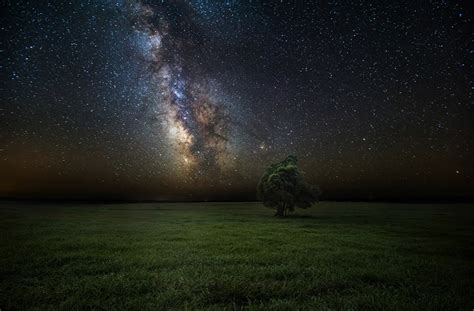 Photos Stars Nature Grass Night