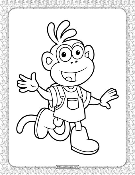 Dora And Boots Coloring Pages Printable