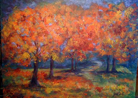 JPD Artworks: Fall Trees - Acrylic