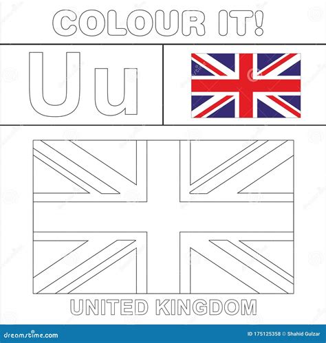 Colour It Kids Colouring Page Country Starting From English Letter `U ...