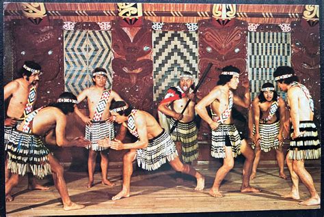 New Zealand, Rotorua; Maori Hand Game; Men Traditional Clothing Perform ...