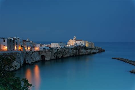 View of old town Vieste, Italy