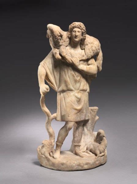 SCULPTURE: The Good Shepherd, late Roman, Asia Minor, early Christian ...