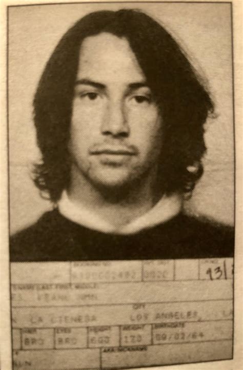 Keanu Reeves’ mugshot, 1993 : r/OldSchoolCool