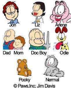 Garfield And Friends Character Names