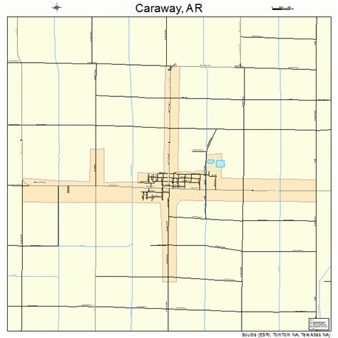 Caraway Arkansas Street Map 0511410