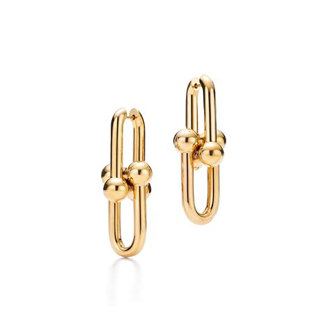 Tiffany HardWear Extra Large Link Earrings in Yellow Gold | Tiffany & Co.