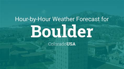 Hourly forecast for Boulder, Colorado, USA