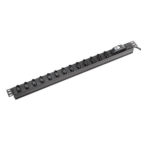 1u Rack Mount Swiss Series Power Strip with Current Meter - PDU Strip ...