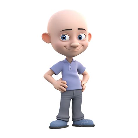 Cartoon Character Hand Made Bald Little Boy, Doll Model, Child, Cartoon ...