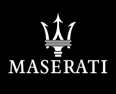 Maserati Brand Logo Car Symbol With Name White Design Italian ...