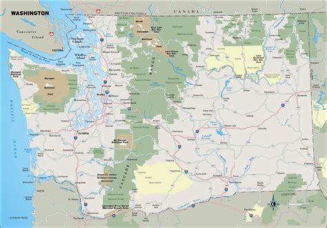 National Parks In Washington State Map - Map