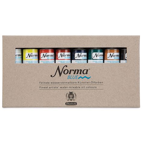 Schmincke Norma Blue Water-Mixable Oil Paint - Set of 8, 35 ml ...