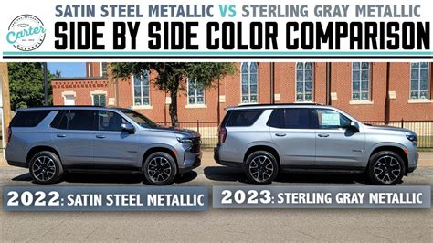 Satin Steel Metallic vs Sterling Gray Metallic Tahoe - YouTube