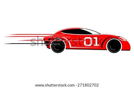 Speeding Car clip art Free Vector / 4Vector