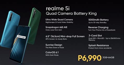 Realme 5i Quad Camera Battery King Priced at P6,990