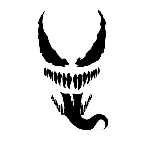 How to draw Venom's face silhouette | Venom face, Venom tattoo, Face ...