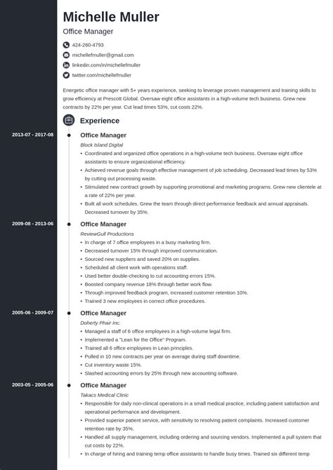 Split Page Resume Template