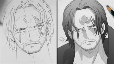 [Tutorial] How to draw SHANKS One Piece STEP BY STEP easy For BEGINNERS ...