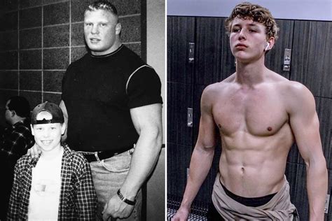 Brock Lesnar’s son looks set to join WWE as 6ft 4in Luke posts from ...