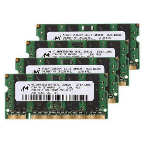 New 8GB 4x 2GB PC2-5300-200pin DDR2-667MHz Laptop Memory RAM for Intel ...