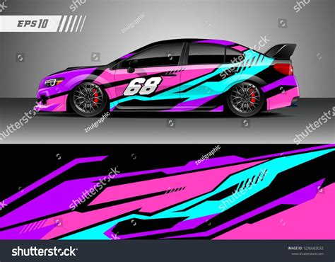 Racing Car Decal Design Vector Graphic Stock Vector (Royalty Free ...