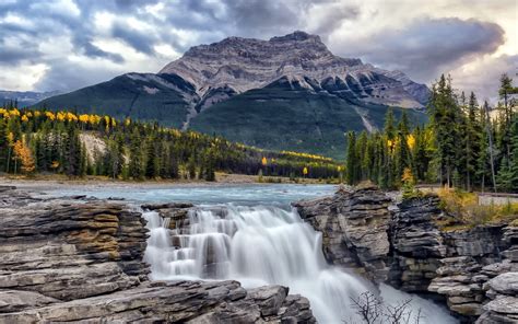 Athabasca Falls wallpaper | nature and landscape | Wallpaper Better