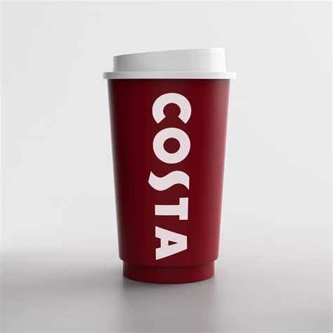 3d costa coffee paper cup