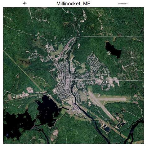 Aerial Photography Map of Millinocket, ME Maine