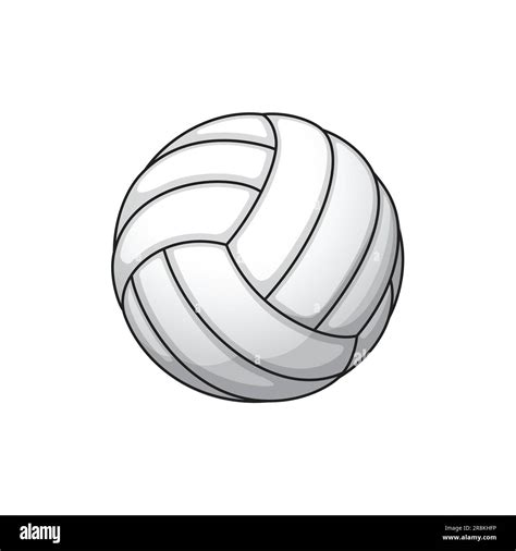 simple classic white volleyball ball outline drawing symbol logo vector ...