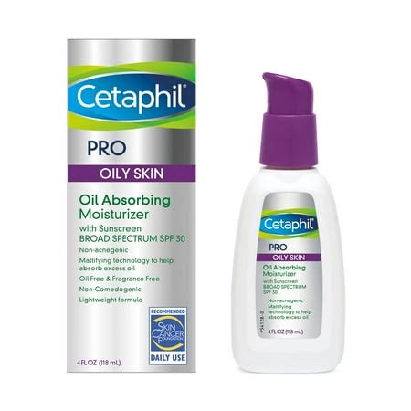 Cetaphil Pro Oil Absorbing Face Moisturizer, For Oily Skin, 4 Fl Oz ...