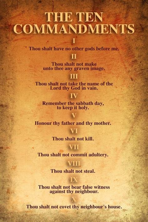 The Ten Commandments Religion Religious Bible 10 Commandments Old ...