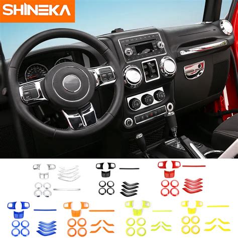 SHINEKA Interior Accessories for Jeep Wrangler JK 2011-2017 Car ...