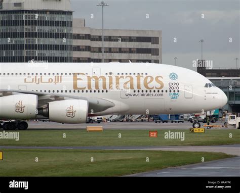 Emirates A380-861 double-decker wide-body passenger plane (A6-EDI ...