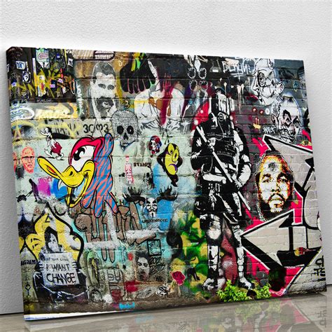 Graffiti Wall Abstract Canvas Print or Poster | Canvas Art Rocks