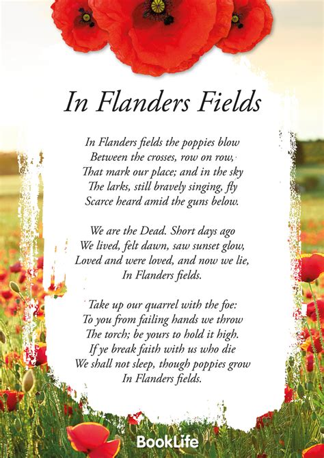 Poem In Flanders Fields Printable