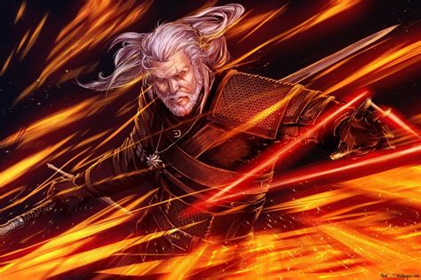 The Witcher 3 - Wild Hunt (Geralt digital fanart) 2K wallpaper download ...