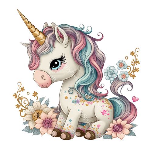 Unicorn PNG Transparent Clipart Kids Cartoon Designprintable - Etsy ...