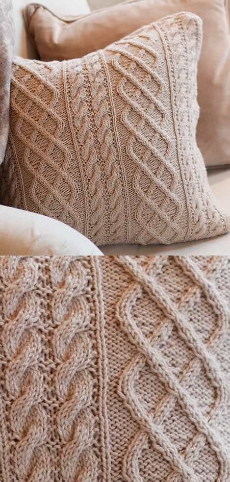 Free Cable Knit Pillow Patterns - Knitting Bee