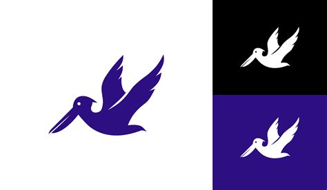 Flying pelican bird logo 22213434 Vector Art at Vecteezy