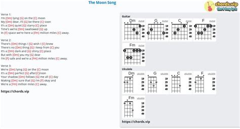 Chord: The Moon Song - tab, song lyric, sheet, guitar, ukulele | chords.vip