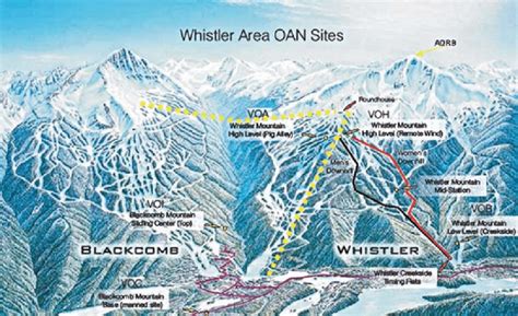 (bottom). A map of the Whistler-Blackcomb area showing some of the ...