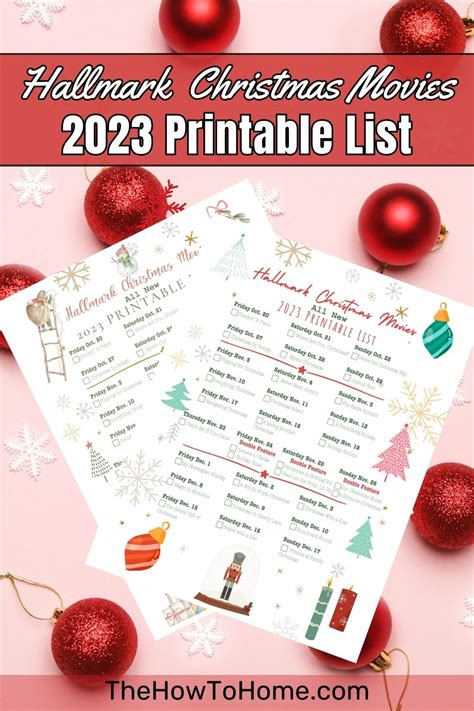 List of New Hallmark Christmas Movies 2023 Printable - The How-To Home